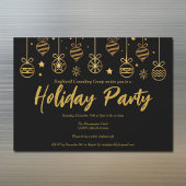 Elegant Black Gold Custom Business Holidparty Magnetische Uitnodiging