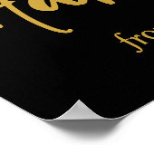 Elegant Black Gold Custom Business Holidparty Poster (Hoek)