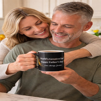 Elegant Black Gold Dad Keepsake Coffee Mug Gift Koffiemok