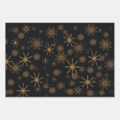 Elegant Black & Gold Deer Custom Christmas Inpakpapier Vel (Voorkant 2)