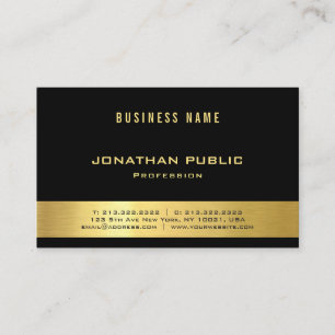 Elegant Black Gold Design Elite Luxury Moderne Chi Visitekaartje