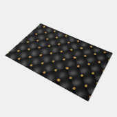 Elegant Black Gold Diamond Tufed Doormat Deurmat (Schuin)