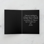 Elegant Black Gold Diamonds Pearls 40th Birthday Kaart (Binnen)