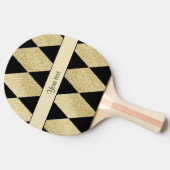 Elegant Black & Gold Diamonds Tafeltennisbatje (Zijkant)