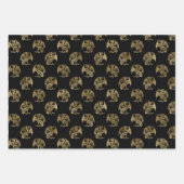 Elegant Black Gold Dragon Wrapping Paper Sheets (Voorkant)
