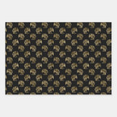 Elegant Black Gold Dragon Wrapping Paper Sheets (Voorkant 3)
