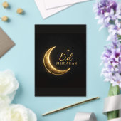Elegant Black & Gold Eid Mubarak Card – Premium Is Acryl Uitnodigingen (Insitu (Huwelijk))