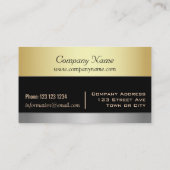 Elegant Black Gold en Silver Professional Visitekaartje (Achterkant)