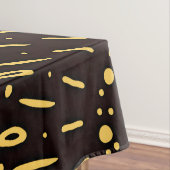 Elegant Black Gold Ethnic Floral Tablecloth Tafelkleed (Voorbeeld)