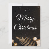 Elegant Black & Gold Family Christmas Card 2026 Save The Date (Achterkant)