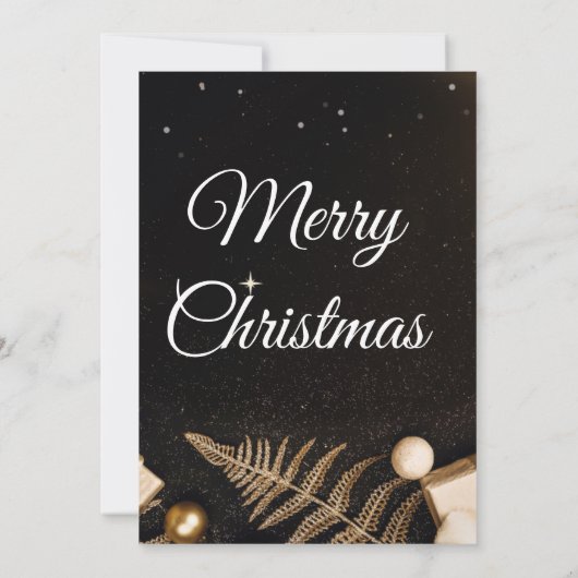 Elegant Black & Gold Family Christmas Card 2026   Save The Date (Achterkant)