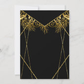 Elegant Black Gold Faux Folie 50e verjaardag Kaart (Achterkant)