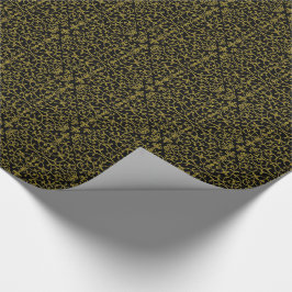Elegant Black & Gold Filigree Cadeaupapier