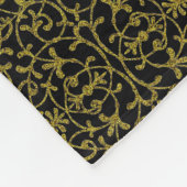 Elegant Black & Gold Filigree Pattern Fleece Deken (Hoek)