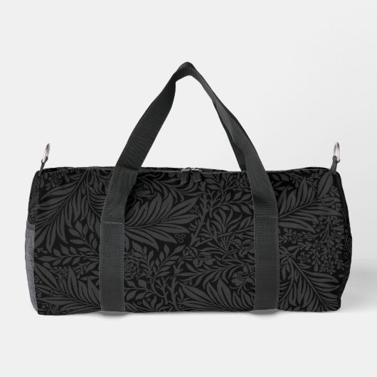 Elegant Black Gold Floral Script Monogram Plunjezak (Achterkant)