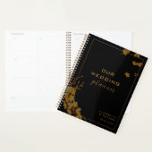 Elegant Black & Gold Floral Wedding Planner (Display)