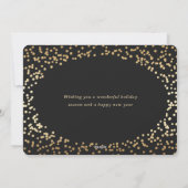 Elegant Black Gold Foil Hand Lettered Business Feestdagenkaart (Achterkant)