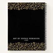 Elegant Black Gold Foil Sketchbook Notitieboek (Achterkant)