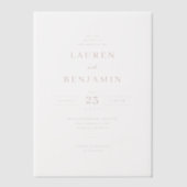 Elegant Black Gold Formal Invitations Vellum Uitnodigingen (Voorkant)