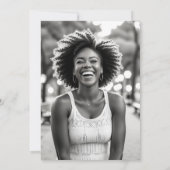 Elegant Black Gold Glitter 40th Birthday Photo Kaart (Achterkant)