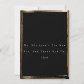 Elegant Black Gold Glitter 50th Birthday Party IV Kaart (Achterkant)