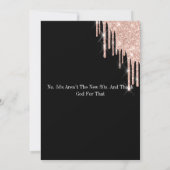 Elegant Black Gold Glitter 50th Birthday Party Kaart (Achterkant)