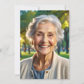 Elegant Black Gold Glitter 85th Birthday Photo Kaart (Achterkant)