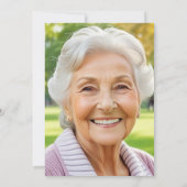 Elegant Black Gold Glitter 98th Birthday Photo Kaart (Achterkant)