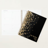 Elegant Black Gold Glitter Business Appointment Planner (Display)