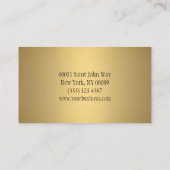 Elegant Black Gold Glitter Butterfly Visitekaartje (Achterkant)