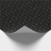 Elegant Black & Gold Glitter Cadeaupapier (Hoek)
