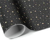 Elegant Black & Gold Glitter Cadeaupapier (Rol Hoek)