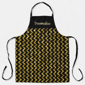 Elegant Black Gold Glitter Chevron Stripe Pattern Schort (Voorkant)