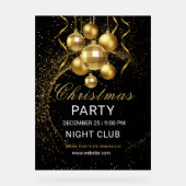 Elegant Black Gold Glitter Christmas Party  Acryl Bord (Voorkant)