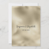 Elegant black gold glitter drips RSVP  Kaart (Achterkant)