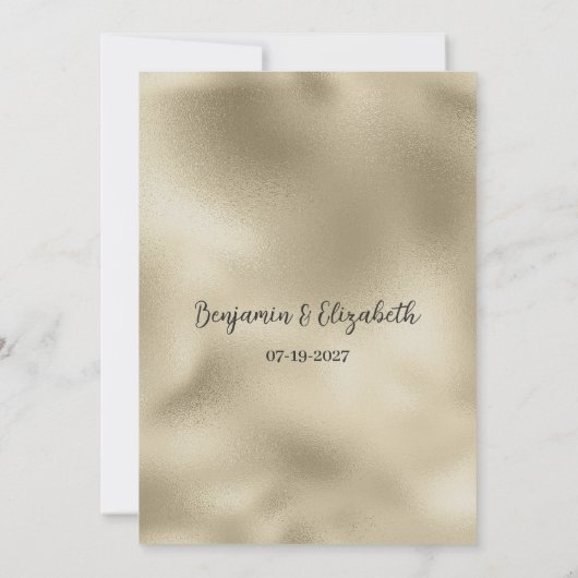 Elegant black gold glitter drips RSVP  Kaart (Achterkant)