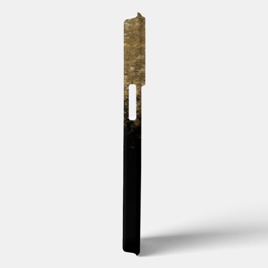 Elegant Black & Gold Glitter Monogram Case-Mate iPhone Case (Achterkant / Rechts)