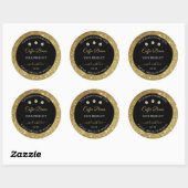 Elegant Black Gold Glitter Product Labels juwelen (Vel)