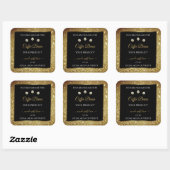 Elegant Black Gold Glitter Product Labels juwelen (Vel)