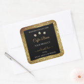 Elegant Black Gold Glitter Product Labels juwelen (Envelop)