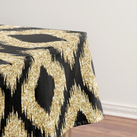 Elegant Black Gold Glitter Tribal Patroon Tafelkleed (Voorbeeld)