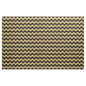Elegant Black Gold Glitter Zigzag Chevron Pattern Stof (Fat Quarter)