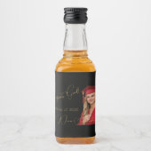 Elegant Black & Gold Graduation Likeurfles Etiket (Voorkant)