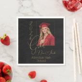 Elegant Black & Gold Graduation Servet (Insitu)