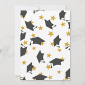 Elegant Black Gold Graduparty-uitnodiging Aankondiging (Achterkant)