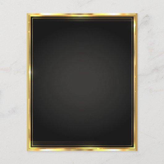 Elegant Black & Gold Grand Opening-uitnodiging Flyer (Achterkant)