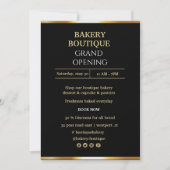 Elegant Black & Gold Grand Opening-uitnodiging Kaart (Voorkant)
