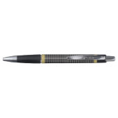 Elegant Black Gold Grey Glen Pset Monogram Pen (Achterkant)