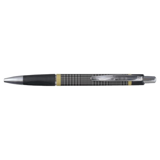 Elegant Black Gold Grey Glen Pset Monogram Pen (Achterkant)