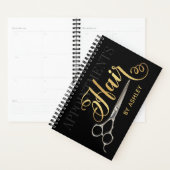Elegant Black & Gold Hair Appointbook Planner (Display)